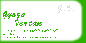 gyozo vertan business card